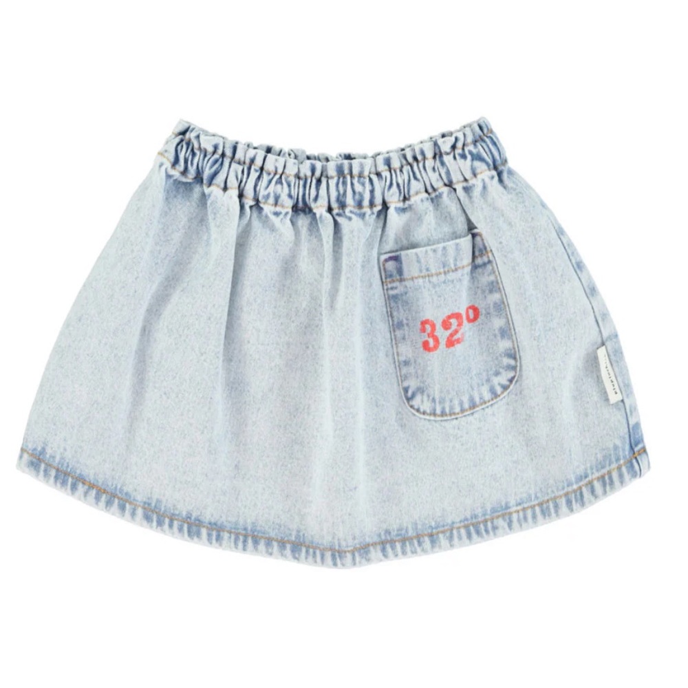 Piupuichick Washed Blue Denim Short Skirt